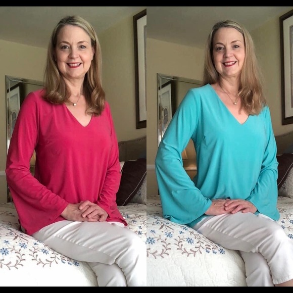 ❤️BELL SLEEVE TUNIC TOP… FITS M-XL - Picture 8 of 10